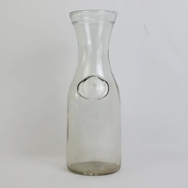 Vintage Paul Masson 1 Litre Clear Glass Milk Bottle 