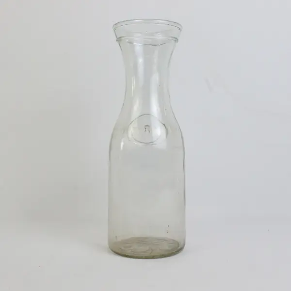 Vintage Paul Masson 1 Litre Clear Glass Milk Bottle 