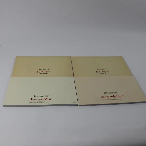 Lot of 4 Vintage Bon Appetit Light and Easy Cook Books, PB