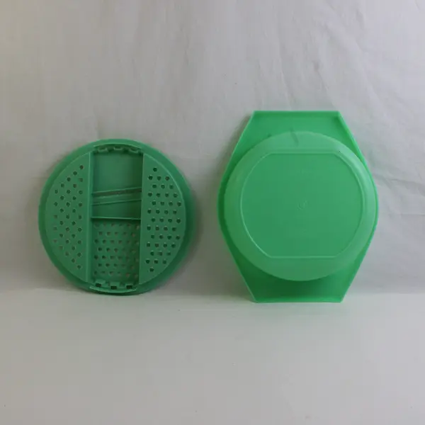 Vintage TUPPERWARE Cheese Grater/Slicer & Bowl Jadeite Green 2 pcs, #786-4