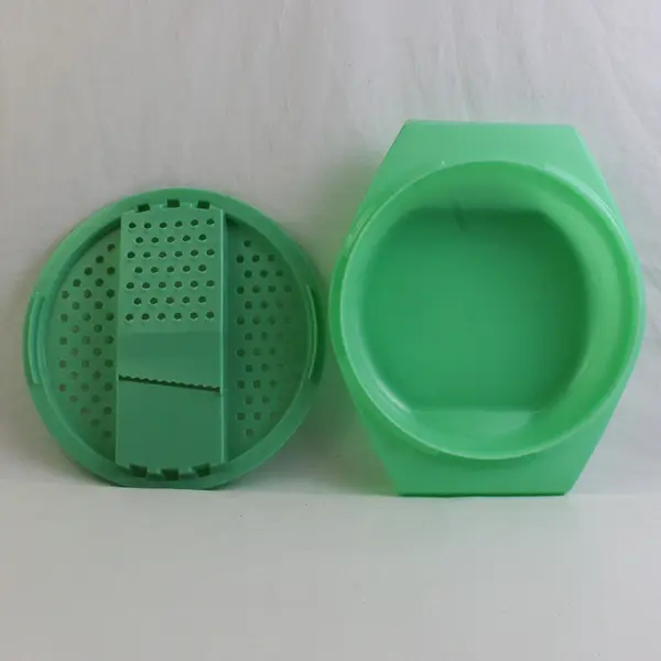 Vintage TUPPERWARE Cheese Grater/Slicer & Bowl Jadeite Green 2 pcs, #786-4