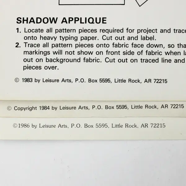Lot of 3 Leisure Arts Craft Leaflets Various Needlecraft Stencils 1983-1986 Good