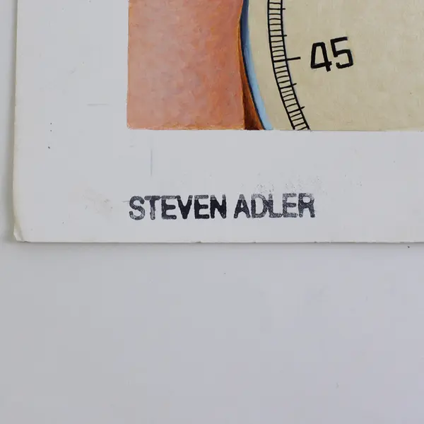 Vintage Adler Stopwatch Art Painting On Paper Steven Adler