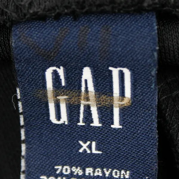 Vtg GAP Women's XL Black Floral Rayon Maxi Skirt with Side Slit