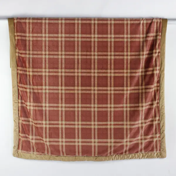 Hyde Park Beige And Pink Plaid Patterned Throw Blanket 49" x 59"