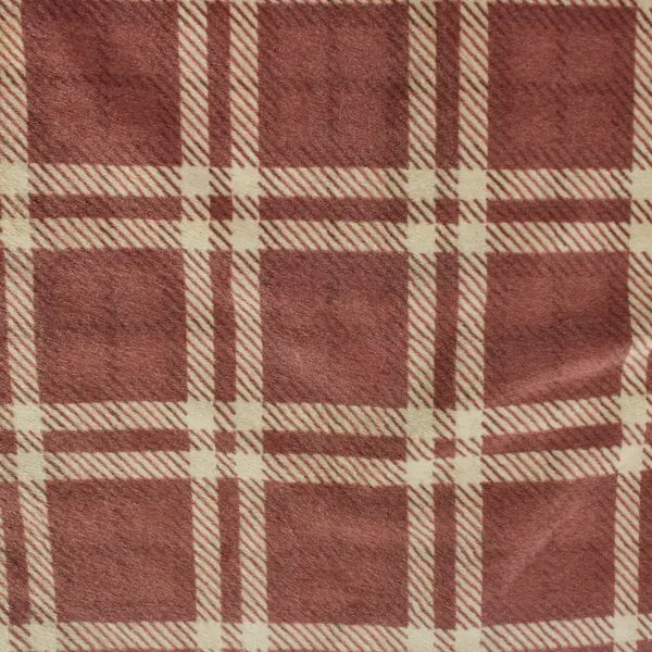 Hyde Park Beige And Pink Plaid Patterned Throw Blanket 49" x 59"