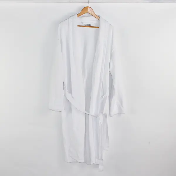 Le Montreux White Cotton Blend Robe Adult Size Medium