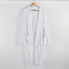 Le Montreux White Cotton Blend Robe Adult Size Medium