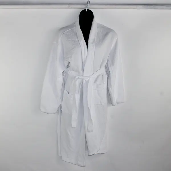 Le Montreux White Cotton Blend Robe Adult Size Large