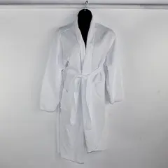 Le Montreux White Cotton Blend Robe Adult Size Large