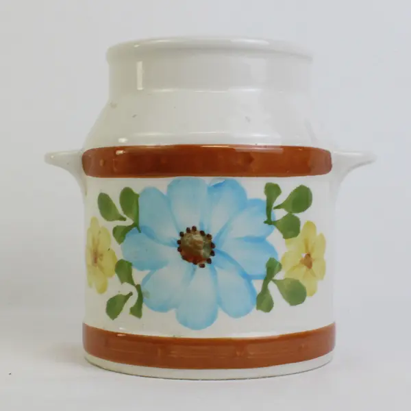 Vintage FTD Floral Ceramic Canister Portugal Container