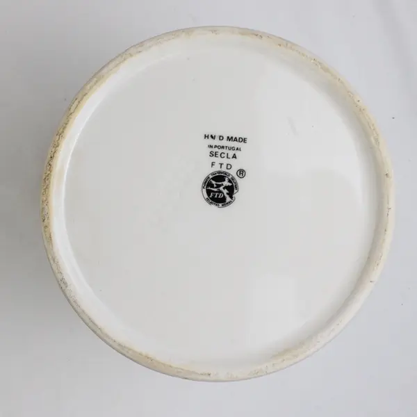 Vintage FTD Floral Ceramic Canister Portugal Container