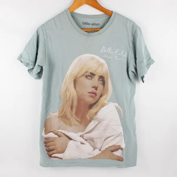 Billie Eilish Adult S Happier Than Ever Sage Green Album Graphic Tee
