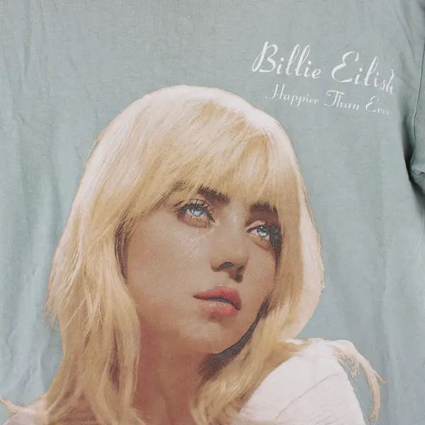 Billie Eilish Adult S Happier Than Ever Sage Green Album Graphic Tee