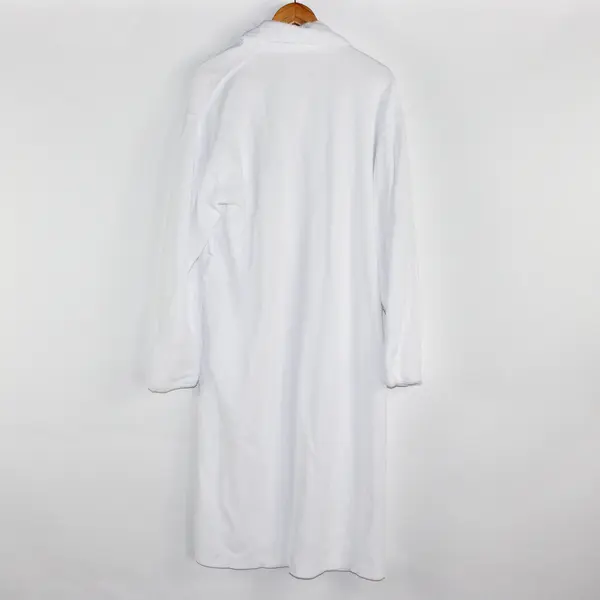 Le Montreux White Cotton Blend Robe Adult Size Small Missing Belt