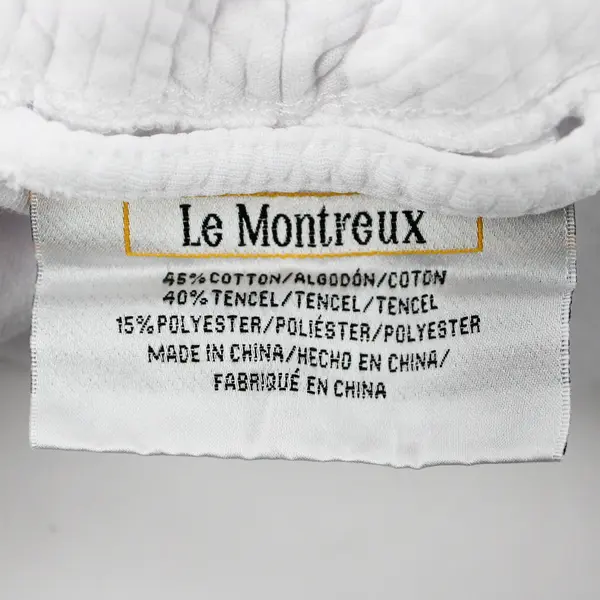 Le Montreux White Cotton Blend Robe Adult Size Small Missing Belt
