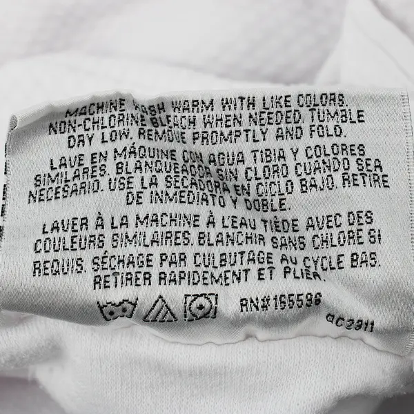 Le Montreux White Cotton Blend Robe Adult Size Medium FLAWED