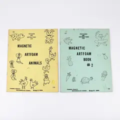 Vintage Lot of 2 Magnetic Artfoam Books Patterns & Instructions 1969 & 1970