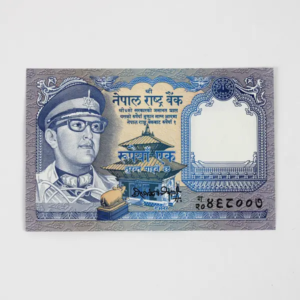 Nepal 1 Rupee Banknote King Birendra Bill Note 1974 Series Uncirculated