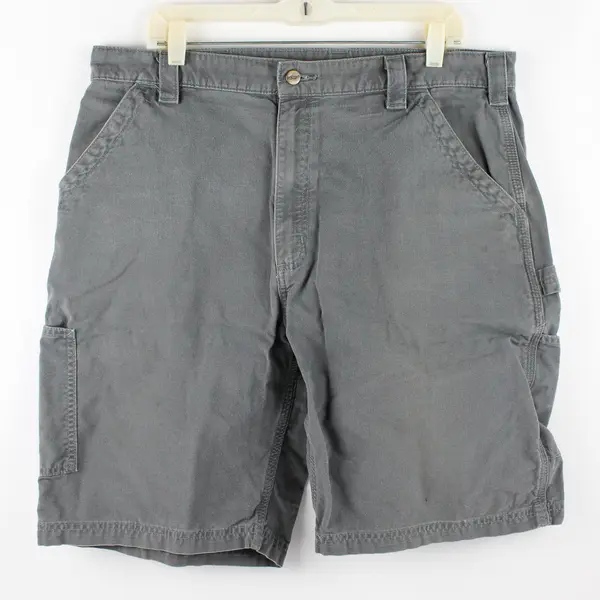 Carhartt Men's 38 Gray B147 FAT Original Fit Carpenter 100% Cotton Shorts