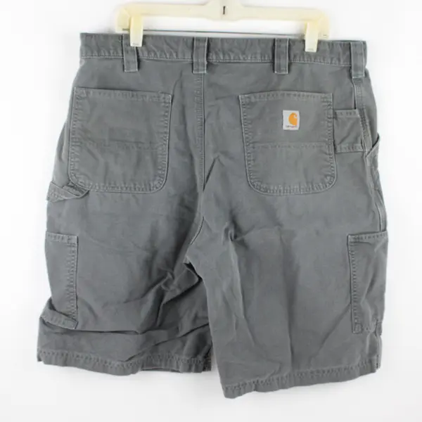 Carhartt Men's 38 Gray B147 FAT Original Fit Carpenter 100% Cotton Shorts