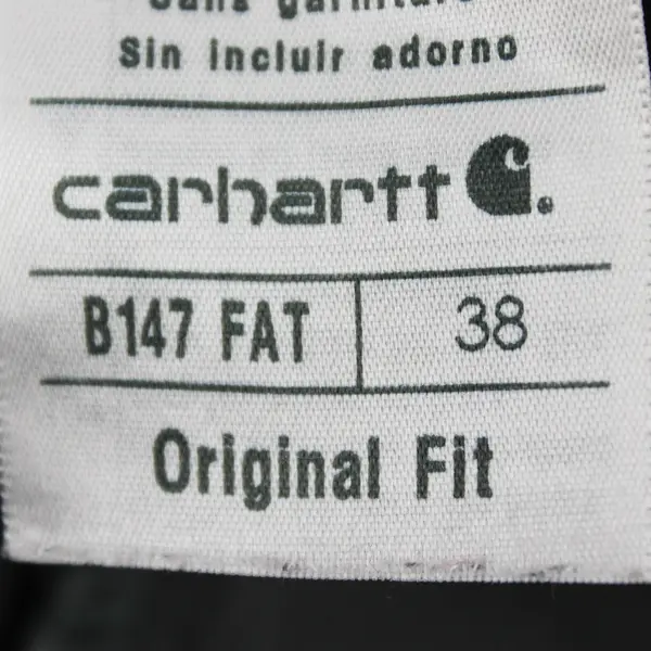 Carhartt Men's 38 Gray B147 FAT Original Fit Carpenter 100% Cotton Shorts