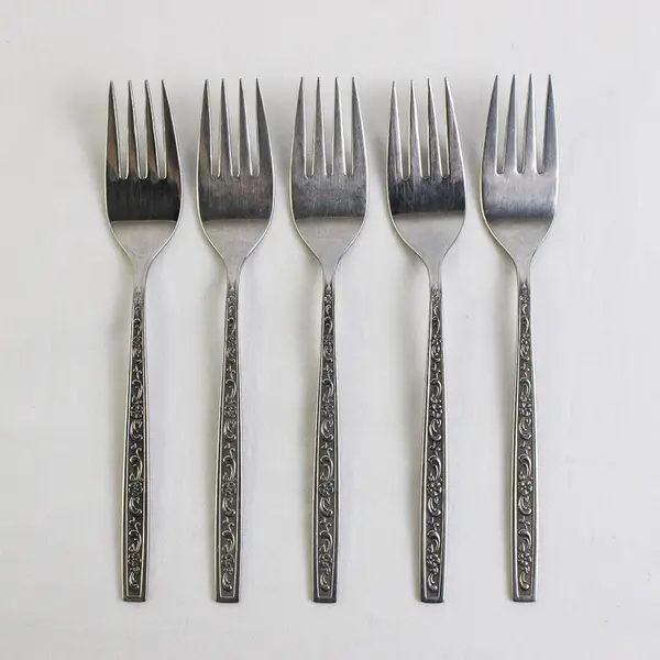 Lot Of 5 West Bend (Stainless) Flatware Salad Forks 6.5" Long