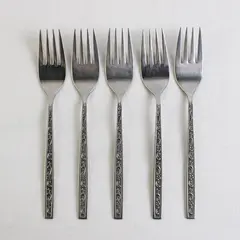 Lot Of 5 West Bend (Stainless) Flatware Salad Forks 6.5" Long