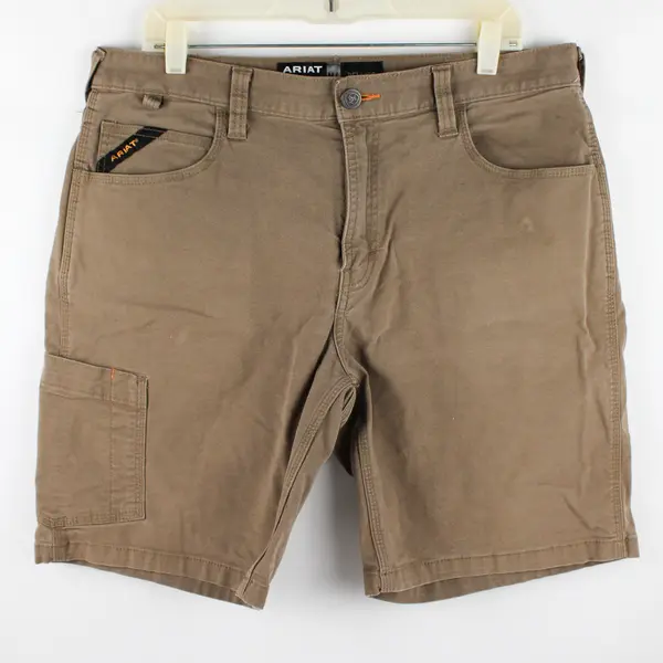 Ariat Men's 34 Brown Rebar M4 Relaxed Fit Carpenter Shorts