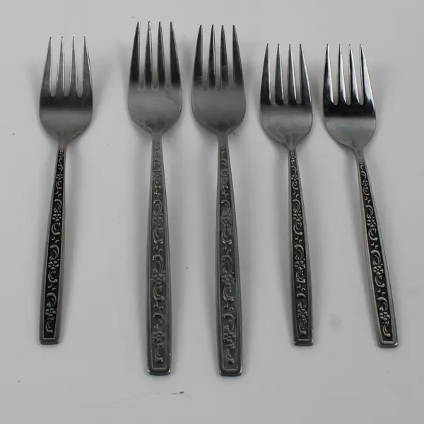 Lot Of 5 Silver West Bend (Stainless) Flatware 2 Dinner Forks 3 Salad