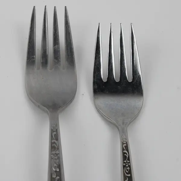 Lot Of 5 Silver West Bend (Stainless) Flatware 2 Dinner Forks 3 Salad