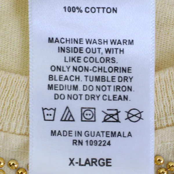 Country Store Bedazzled Butter Yellow Short-Sleeved T-Shirt Women's XL