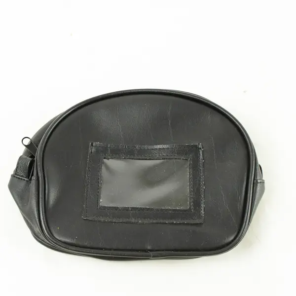Small Black Clutch Purse Makeup Bag Zipper Compact 