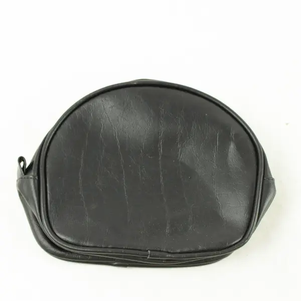 Small Black Clutch Purse Makeup Bag Zipper Compact 