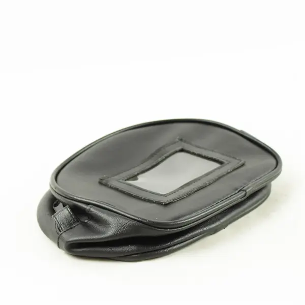 Small Black Clutch Purse Makeup Bag Zipper Compact 