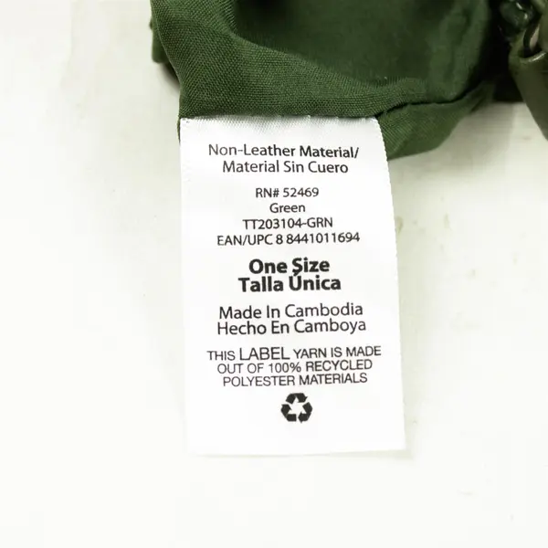 Small Green Shoulder Bag W/Adjustable Strap  Zipper and Pocket in the Front