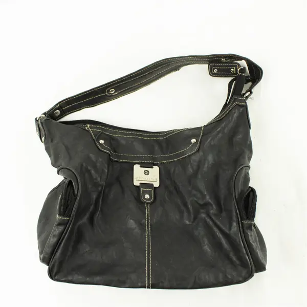 Rosetti Medium Black Zippered Shoulder Bag 