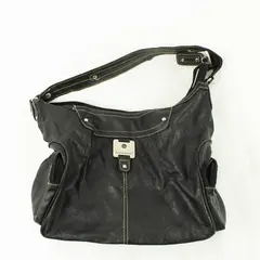 Rosetti Medium Black Zippered Shoulder Bag 