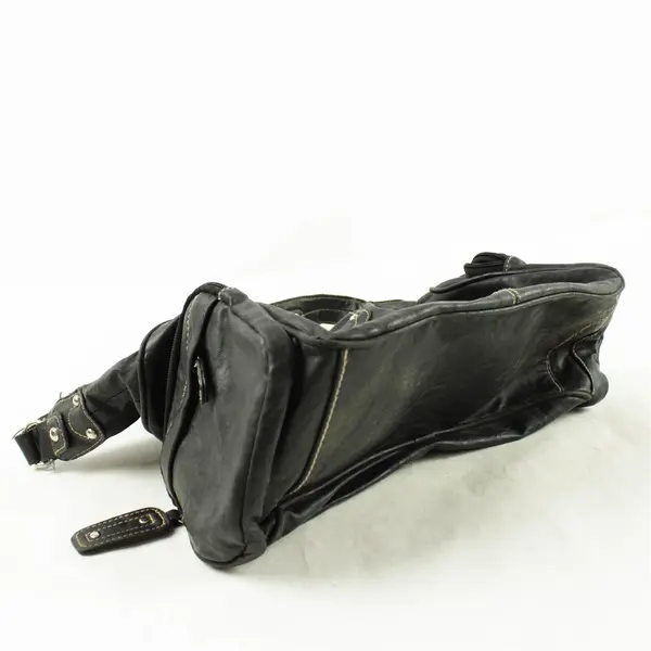 Rosetti Medium Black Zippered Shoulder Bag 