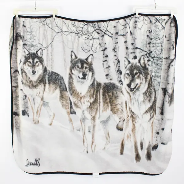 The Northwest Company Al Agnew Wolf Printed Throw Blanket 53" x 61"