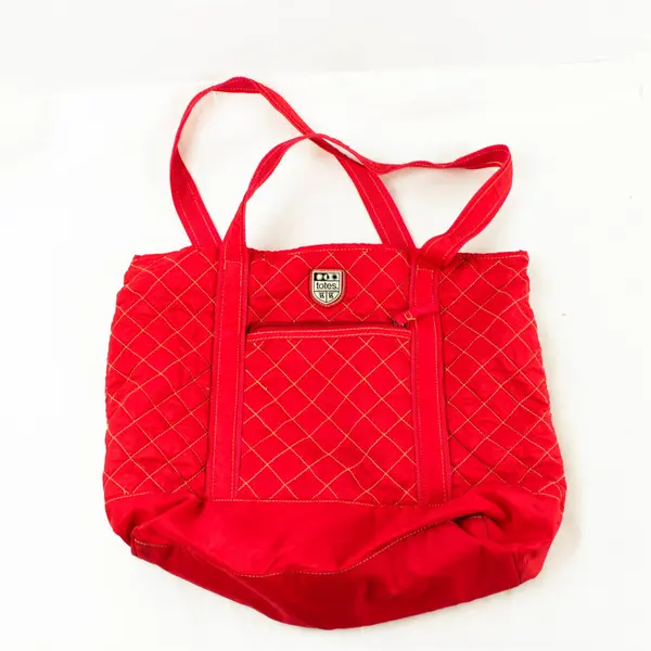 Totes Red Tote Bag w/ Front Pocket Lightweight Travel Everyday