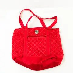 Totes Red Tote Bag w/ Front Pocket Lightweight Travel Everyday