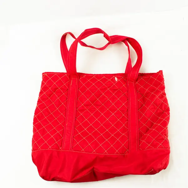Totes Red Tote Bag w/ Front Pocket Lightweight Travel Everyday