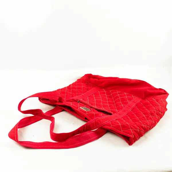 Totes Red Tote Bag w/ Front Pocket Lightweight Travel Everyday