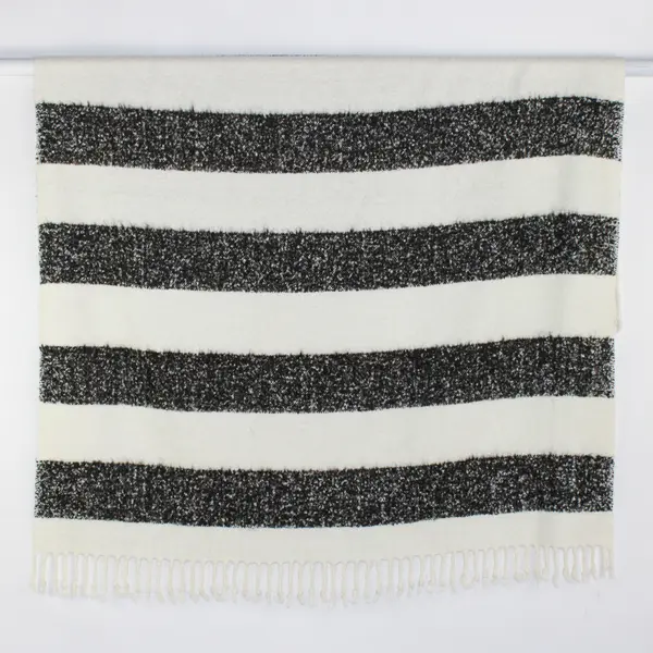 Target Project Large Striped White/Gray Patterned Throw Blanket 54" x 64"