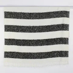 Target Project Large Striped White/Gray Patterned Throw Blanket 54" x 64"