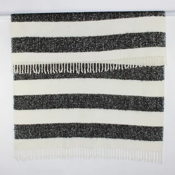 Target Project Large Striped White/Gray Patterned Throw Blanket 54" x 64"