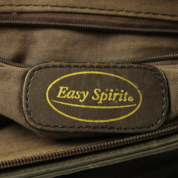 Easy Spirit Brown Zippered Handbag Compact Purse Pre-Owned