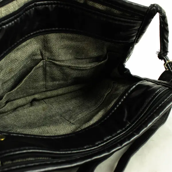 Black Tapestry Accent Medium Shoulder Purse Adjustable Strap