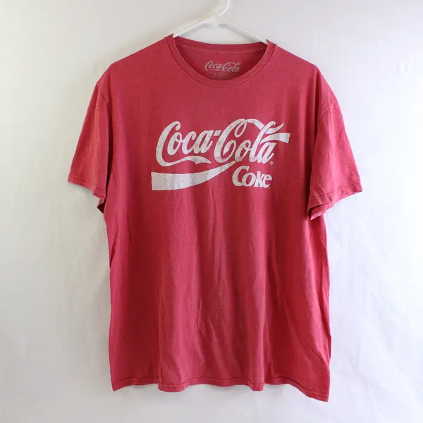 Coca-Cola Faded Red "Coca-Cola" Short Sleeve Men's T-Shirt Large